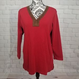 Ralph Lauren size xl long sleeve popover top